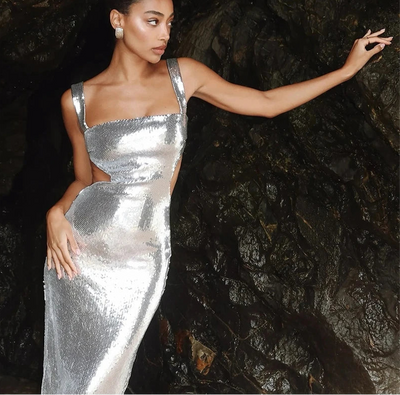 שמלת פאייטים גב פתוח