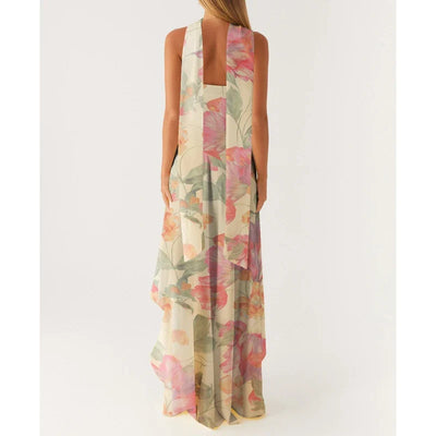 שיר - שמלת סטרפלס א־סימטרית עם צעיף