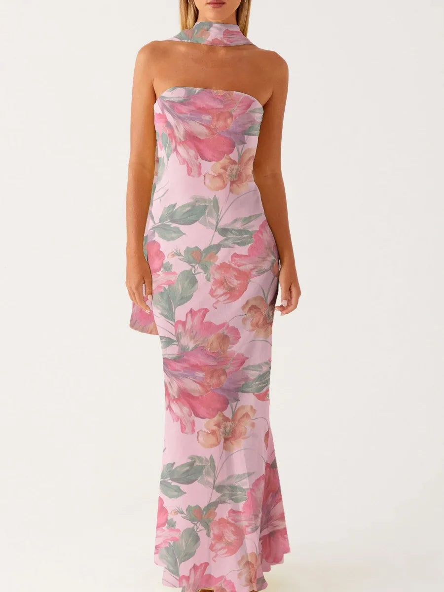 שקד - שמלת מקסי מחמיאה